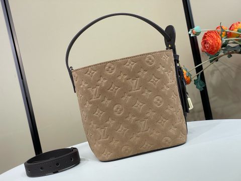 TÚI BUCKET NỮ L V ALL IN BB MONOGRAM EMPREINTE – DA BÊ SUEDE DẬP NỔI – CHẤT LƯỢNG THƯỢNG HẠNG
