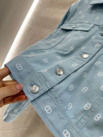 ÁO KHOÁC JEANS NỮ Herme*s * MONOGRAM XANH ENZYME – PHIÊN BẢN 2025