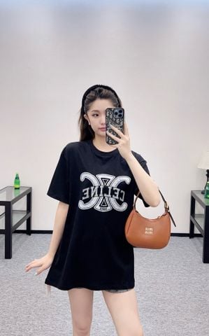 Áo phông nữ ce*line* Tee Cổ Tròn Phiên bản 2025