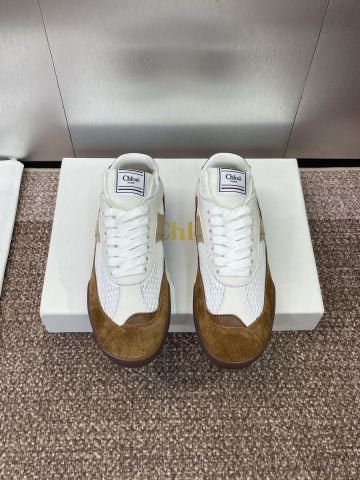 GIÀY SNEAKER NỮ CHL* RUNWAY – PHỐI LƯỚI & DA LỘN XANH TRẮNG