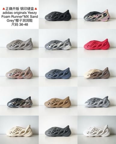 Giày Nam Nữ Foam Runner MX Sand Grey
