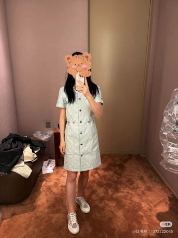 Đầm Herme*s – Denim In Họa Tiết