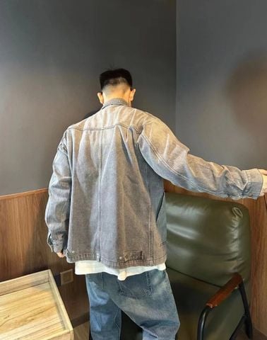 ÁO DENIM NAM PRAD* * – LÀM CŨ TONE XÁM CAO CẤP
