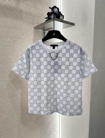 Áo phông nữ L*V  Tee caro 2025