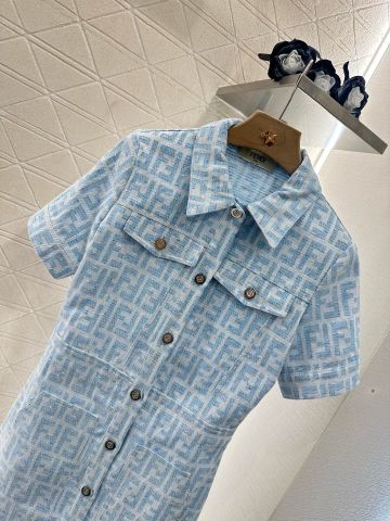 Đầm Denim FENDI* Monogram