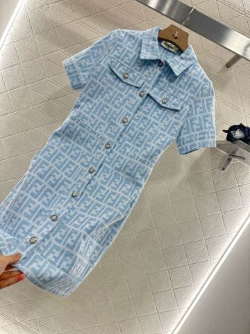 Đầm Denim FENDI* Monogram