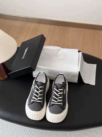 GIÀY SNEAKER NỮ C N   – PHOM LOW-TOP VẢI DỆT BASKET-WEAVE, ĐẾ CHUNKY HIỆN ĐẠI