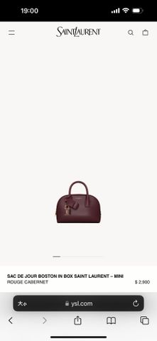 TÚI XÁCH NỮ Y S L SAC DE JOUR BOSTON MINI – BOX SAINT LAURENT, PHOM BOWLING BIỂU TƯỢNG