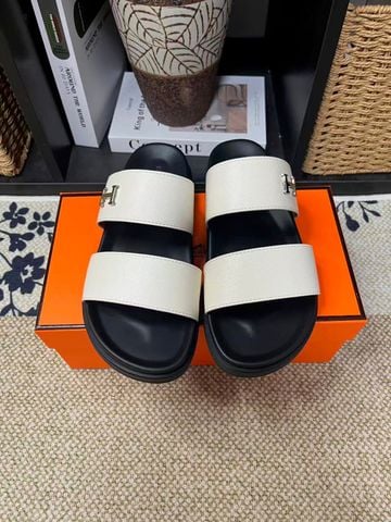 DÉP NAM NỮ H M QUAI ĐÔI DA BÒ KHÓA H KIM LOẠI THANH LỊCH