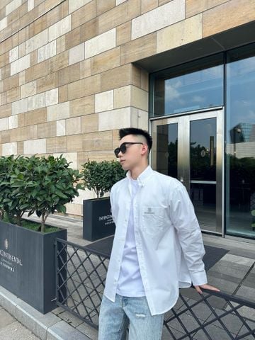 ÁO SƠ MI NAM BURBERR*Y THÊU BB NANO TỐI GIẢN SANG TRỌNG