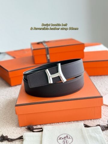 Thắt lưng nam Herme* SCRIPT bản 38MM
