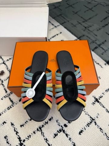 SANDAL NỮ H M KELLY BUCKLE QUAI NAN DA LỘN – PHOM SLIDE THANH LỊCH