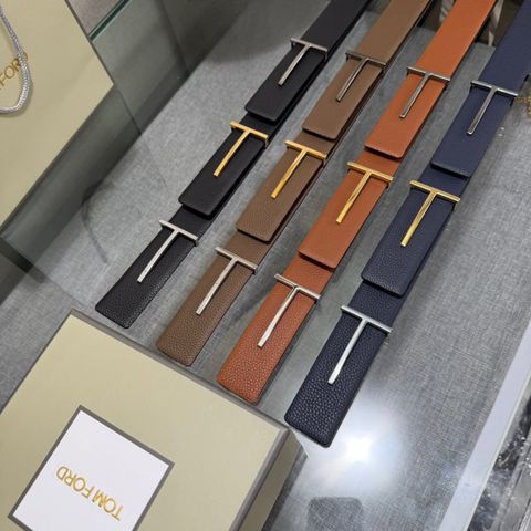 THẮT LƯNG NAM TF KHÓA CHỮ T REVERSIBLE DA VÂN CAO CẤP 3 MÀU MẶT