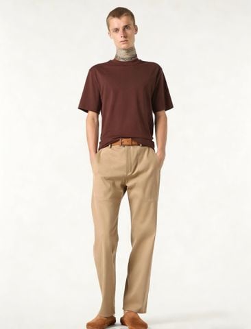 ÁO THUN NAM LP CỔ TRÒN DÁNG Ý CHẤT LỤA PHA MỀM MỊN THANH LỊCH