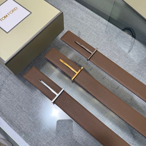 THẮT LƯNG NAM TF KHÓA CHỮ T REVERSIBLE DA VÂN CAO CẤP 3 MÀU MẶT