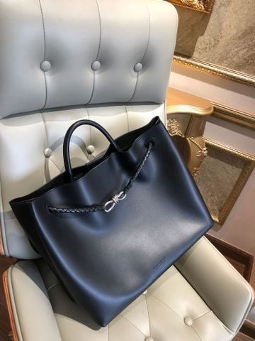 TÚI NAM NỮ BV ANDIAMO DA BÊ THƯỢNG HẠNG – CHI TIẾT KNOT BIỂU TƯỢNG, FORM TOTE ĐẲNG CẤP