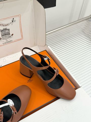 GIÀY SLINGBACK NỮ H M JACKIE 50 – GOATSKIN • HAPI BUCKLE • BLOCK HEEL 5CM