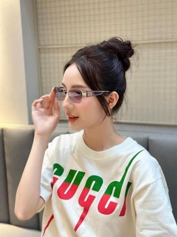 KÍNH MẮT NỮ MM DÁNG ĐA GIÁC GỌNG KIM LOẠI MẢNH PHỐI TRÒNG KHÓI SANG TRỌNG