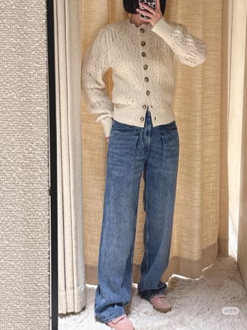 ÁO LEN CARDIGAN NỮ VIBE PARIS – CỔ TRÒN VIỀN HOA, DỆT LỖ THANH LỊCH