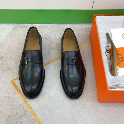 Giày nam loafer Herme* * da bê đế da thủ công