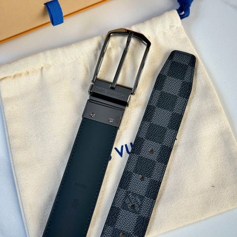 THẮT LƯNG NAM L V DAMIER 35MM – KHÓA KIM CÀI BẢN MỚI, PHOM ĐỨNG LỊCH LÃM
