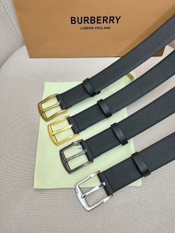 THẮT LƯNG NAM BBR MẶT KHÓA KIM LOẠI TỐI GIẢN – DA BÒ 2 MẶT BẢN 3.5CM