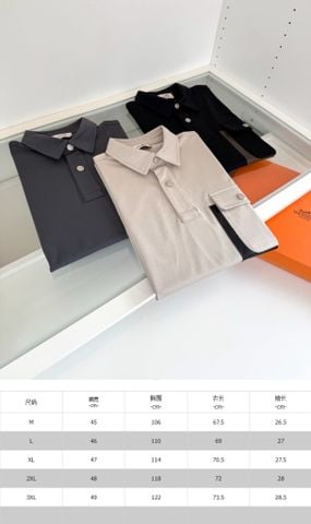 ÁO POLO NAM H M CỔ BẺ TÚI NGỰC PHỐI DA HÌNH HỌC PHOM HIỆN ĐẠI