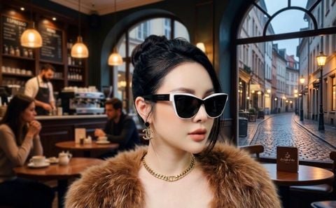KÍNH RÂM NỮ P R CAT-EYE BẢN DÀY – PHOM SẮC SẢO, KHÍ CHẤT SANG CHẢNH ẤN TƯỢNG