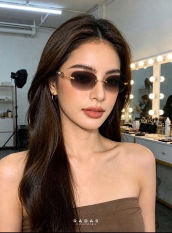 KÍNH MẮT NỮ L V JEWEL PEARL SQUARE RIMLESS PHỐI NGỌC TRAI – TRÒNG MONOGRAM SANG TRỌNG SIÊU CUỐN HÚT