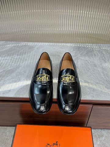 Giày nam Loafer Herme*  DA BÓNG CAO CẤP & KHÓA H MẠ BẠC