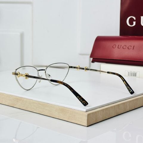 KÍNH CLEAR NỮ G C HORSEBIT METAL FRAME – DÁNG OVAL CAT-EYE THANH MẢNH, SANG RẤT TÔN MẶT