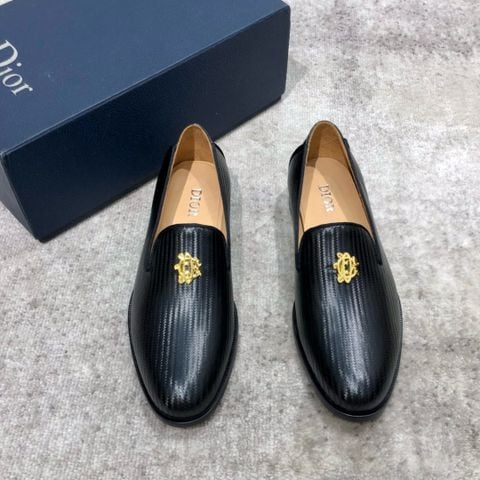 Giày nam Loafer Di*or*  DA BÒ NHẬP KHẨU LOGO VÀNG SANG TRỌNG