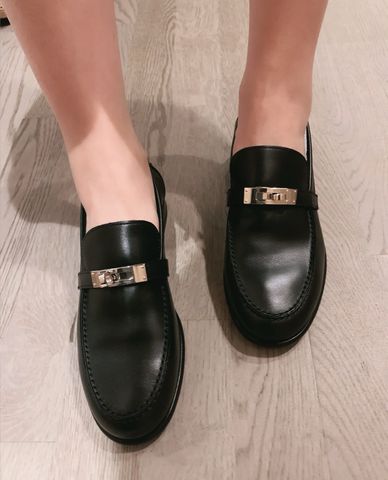 Giày nữ Loafer Herme*s  Classic Kelly Lock