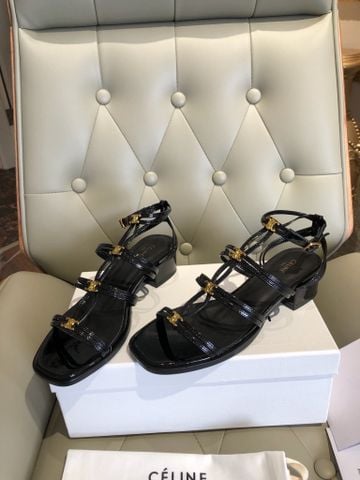 SANDAL NỮ CLN GÓT VUÔNG 4,5cm DÁNG QUAI MẢNH ĐÍNH KHÓA KIM LOẠI