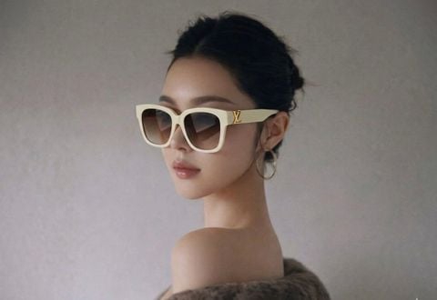 KÍNH RÂM NỮ L V LV-GO14 SQUARE – PHOM VUÔNG OVERSIZED, GỌNG ACETATE, LOGO LV TWIST