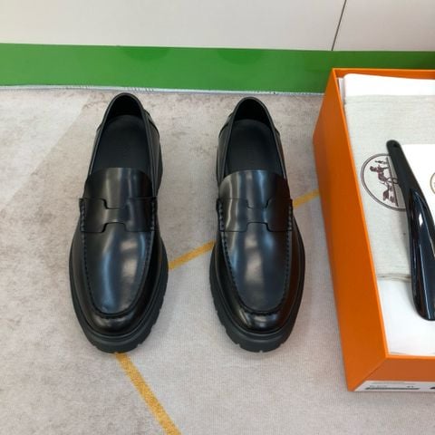 Giày nam Herme*  – Loafer cổ điển, da bóng và da lỳ