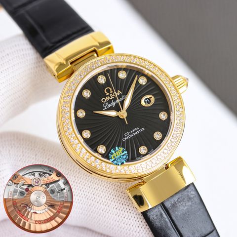 ĐỒNG HỒ NỮ OMEG* LADYMATIC TỰ ĐỘNG – KÍNH SAPPHIRE, MẶT KHẢM XÀ CỪ 34MM