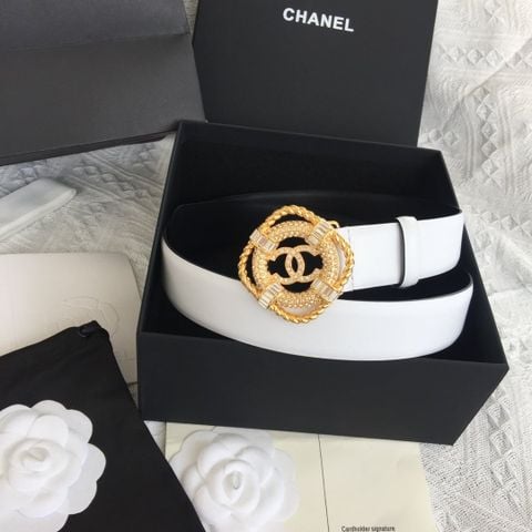 THẮT LƯNG NỮ CN KHÓA HOA CAMELLIA ĐÍNH ĐÁ SANG TRỌNG BẢN