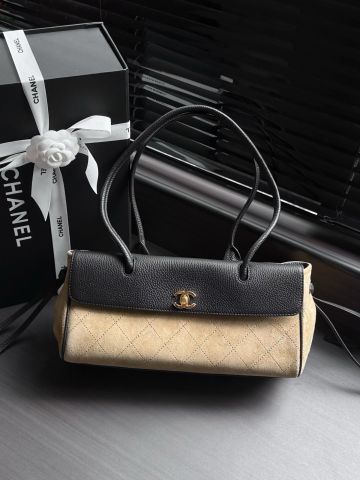 TÚI XÁCH NỮ C N PHOM EAST–WEST PHỐI DA HƯƠU NHUNG MỊN & GRAINED LEATHER