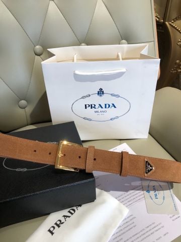 THẮT LƯNG NAM PRD DA LỘN CAO CẤP, LOGO TAM GIÁC MEN TINH XẢO, BẢN 3.5CM