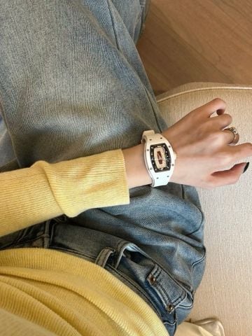 ĐỒNG HỒ NỮ R M RM07-1 RED LIPS TONNEAU ĐÍNH ĐÁ SKELETON AUTOMATIC