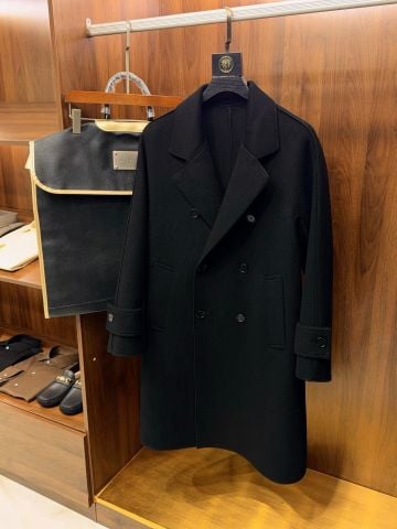 ÁO MĂNG TÔ NAM H M DÁNG DÀI DOUBLE BREASTED