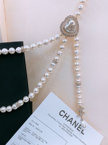 Thắt lưng CHNEL*  ngọc trai pha lê