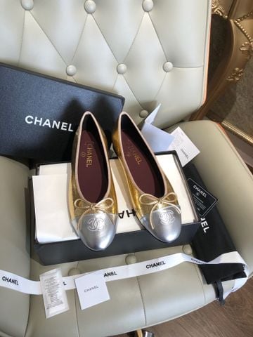 GIÀY NỮ BÚP BÊ SLINGBACK CN BỀ MẶT DA VÂN VÀNG KIM