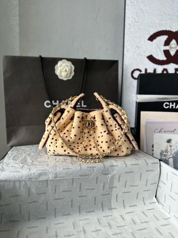 TÚI XÁCH NỮ C N 25 MINI PHOM HOBO MỀM, DA CỪU NON HỌA TIẾT BÁO ĐỐM
