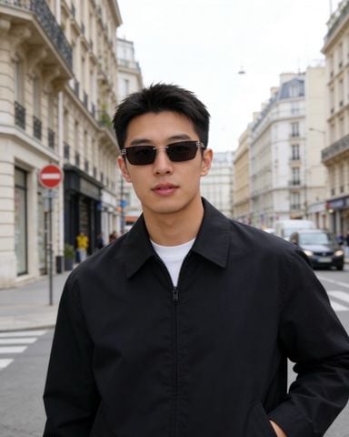 KÍNH RÂM NAM NỮ B L C G RIMLESS RECTANGLE BB METAL – FORM VUÔNG MẢNH CỰC CHẤT, ĐEO LÊN MẶT RẤT CUỐN