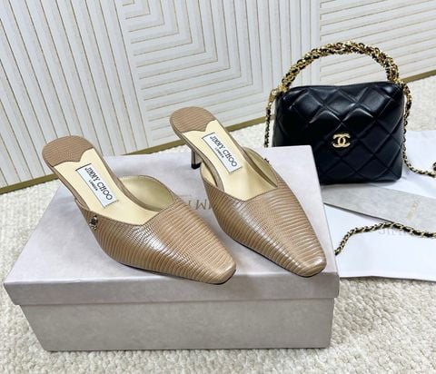 GIÀY SỤC NỮ JIMMY* CHOOO*  * MŨI VUÔNG THANH LỊCH – GÓT 6.5CM VÂN THẰN LẰN