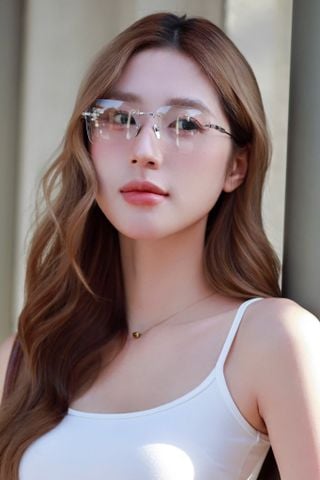 KÍNH MẮT NỮ GC GỌNG KHOANH VIỀN THANH MẢNH, DÁNG MẮT TRONG SUỐT THANH LỊCH