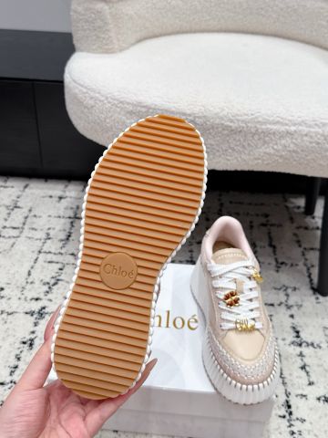 GIÀY SNEAKER NỮ C L NAMA WEDGE ĐẾ CAO 8CM VIỀN KHÂU THỦ CÔNG