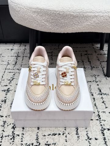 GIÀY SNEAKER NỮ C L NAMA WEDGE ĐẾ CAO 8CM VIỀN KHÂU THỦ CÔNG